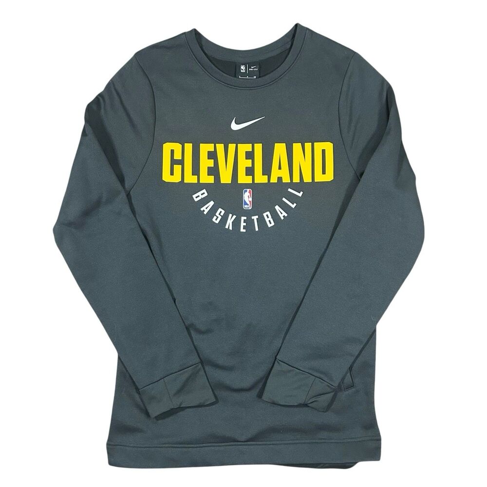Nike Cleveland Cavaliers Warmup Mens Small NBA Crewneck Dri-Fit Long Sleeve